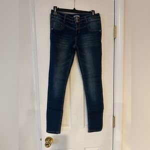 Mudd Double Button Fly BLUE Skinny Jeans Girls Size 16